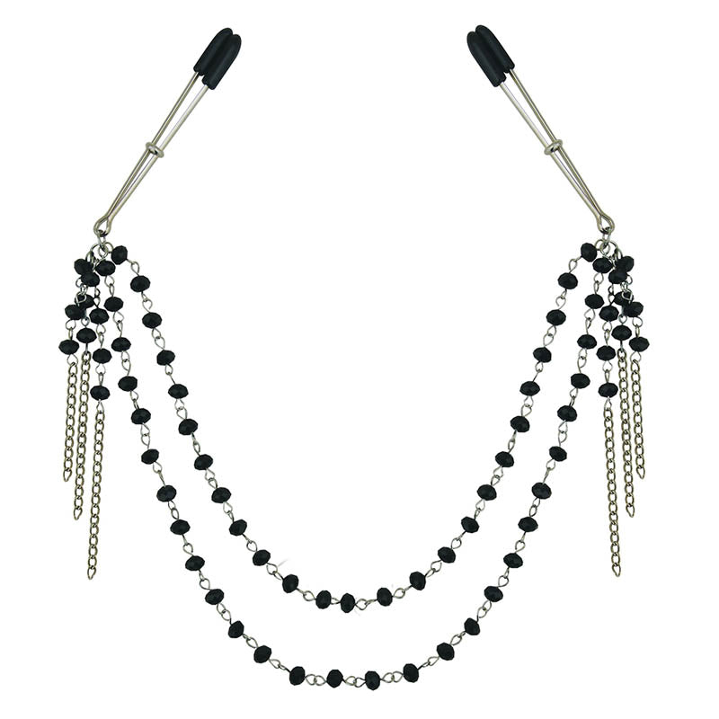 Sincerely Black Jeweled Nipple Clips