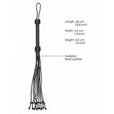 Short Leather Braided Flogger - Black