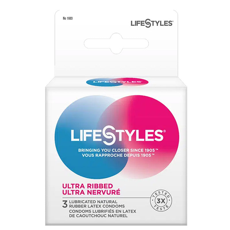 Lifestyles Pleasure Ribbed 3 Pack