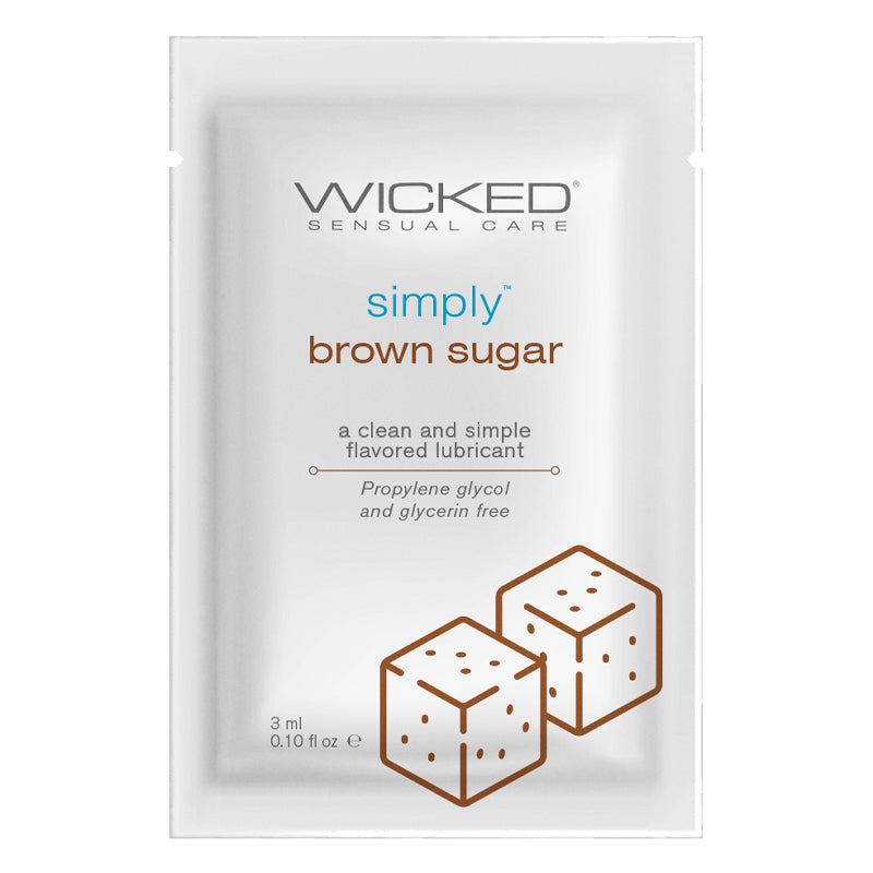 Wicked Simply Aqua Brown Sugar Flavored Water Based Lubricant