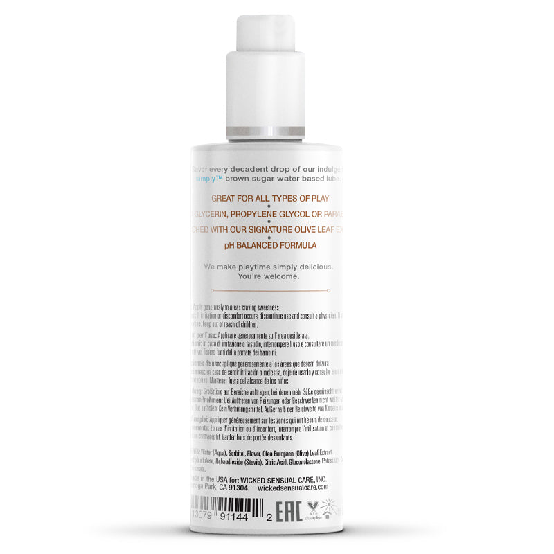 Wicked Simply Aqua Brown Sugar Flavored Water Based Lubricant