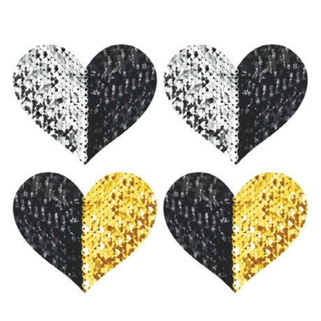 Reversible Sequin Hearts Pasties