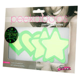 Glow In The Dark Hearts & Stars Pasties