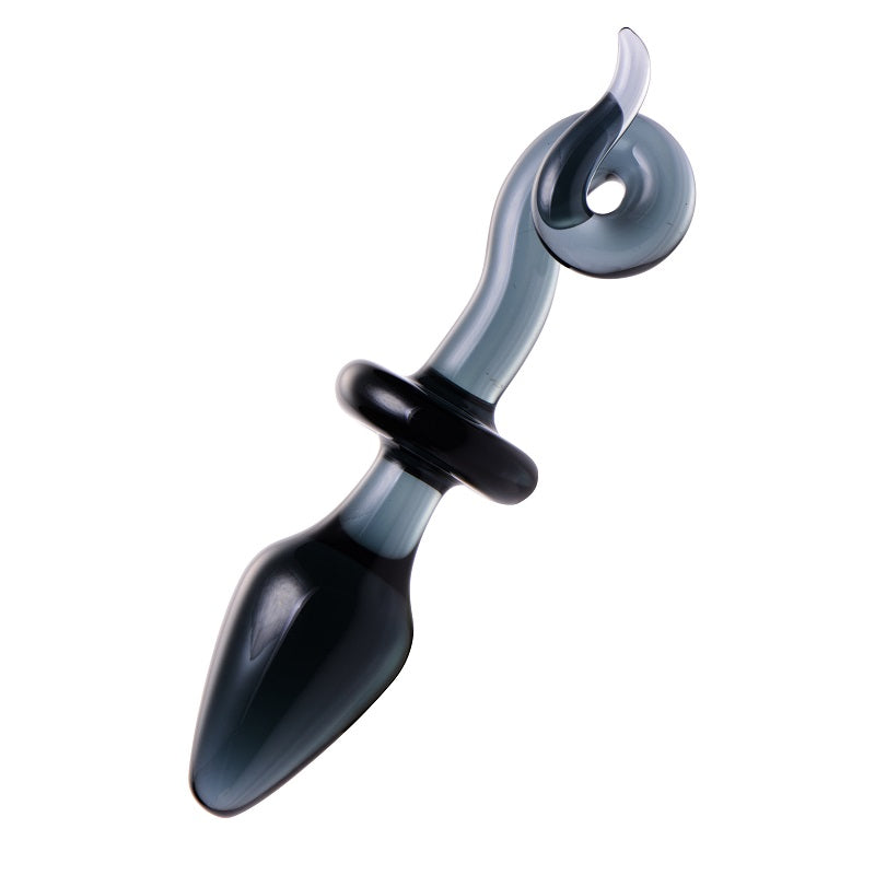 Swine Pig Tail Glass Anal Plug