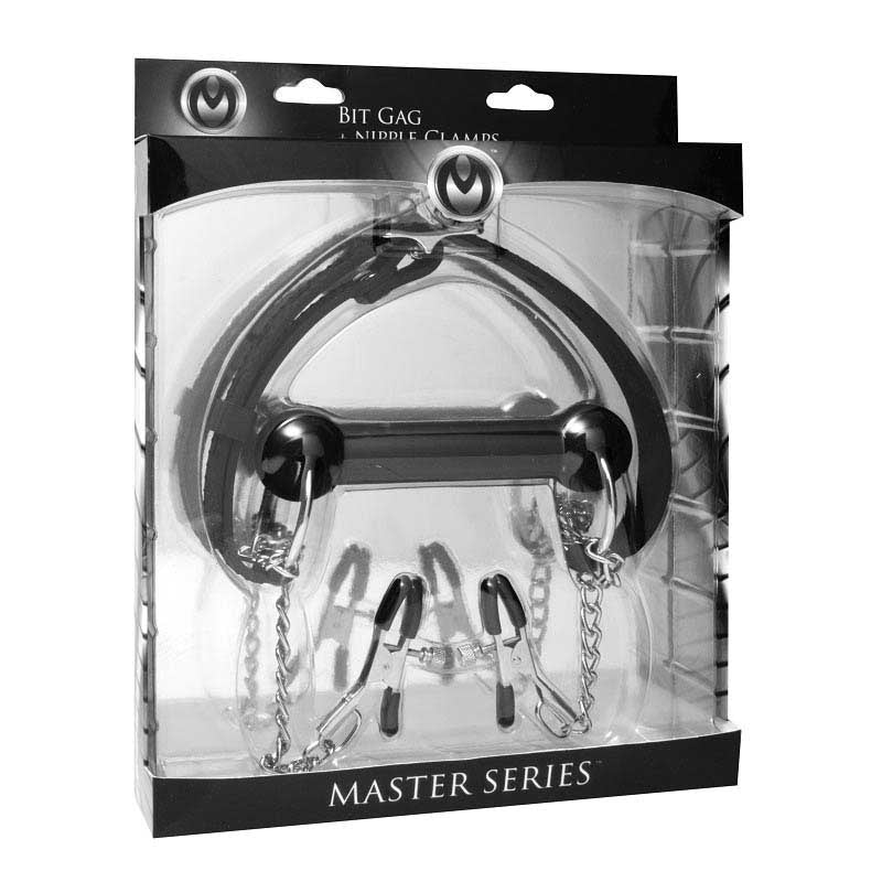 Equine Silicone Bit Gag With Nipple Clamps