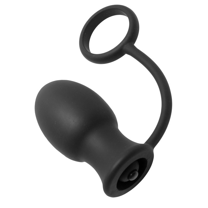 Bomber Vibrating Silicone Anal Plug with Cock Ring