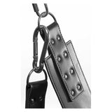 Leather Bondage Swing with Stirrups and Pillow