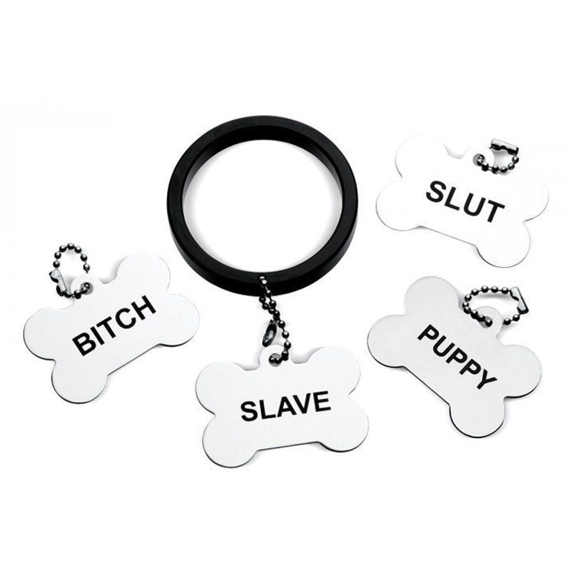Recruit Aluminum Cock Ring with 4 Dog Tags