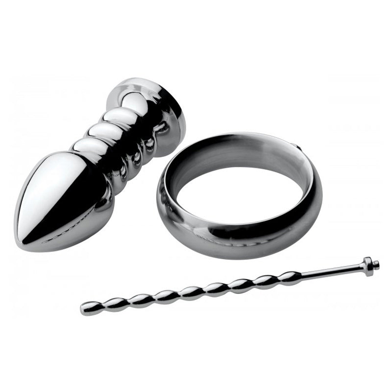 Deluxe Voltaic For Him Stainless Steel E-stim Kit