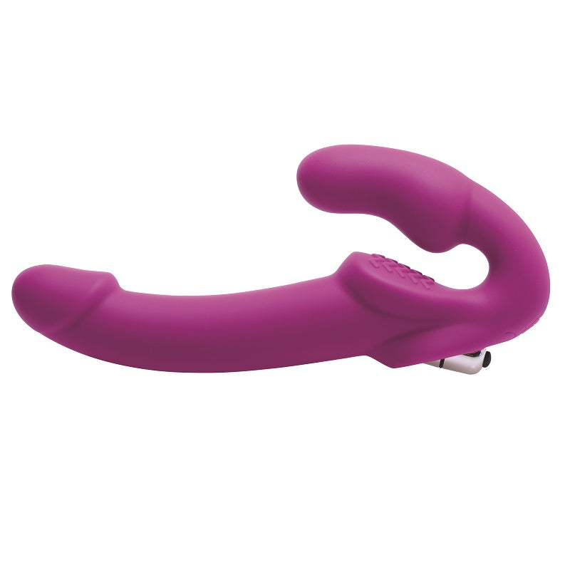 Evoke Vibrating Strapless Silicone Strap On Dildo