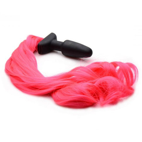 Hot Pink Pony Tail Anal Plug