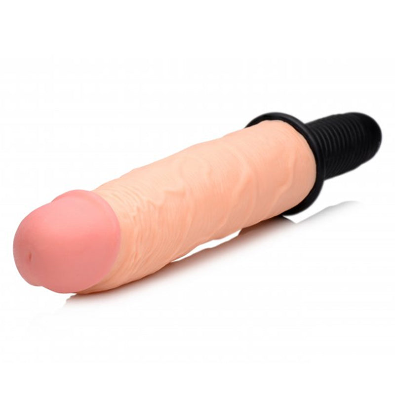 Onslaught 13 Mode XXL Vibrating Giant Dildo - Flesh