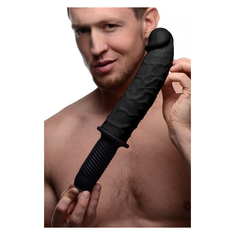 The Curved Dicktator 13 Mode Vibrating Giant Dildo