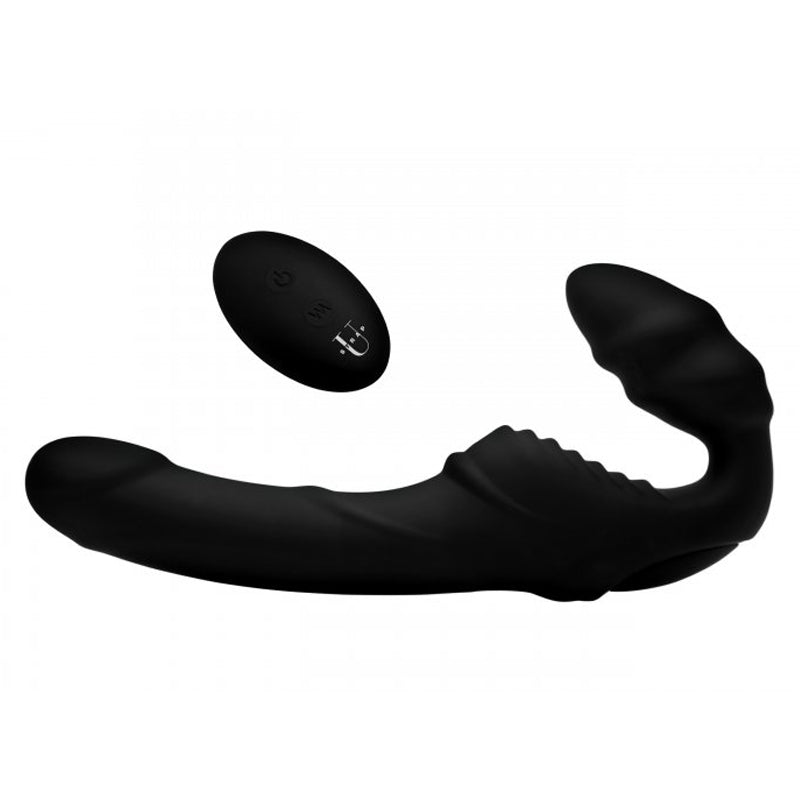 Pro Rider 9X Vibrating Silicone Strapless Strap-On with Remote Control