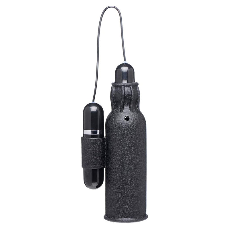 Lightning Stroke Silicone Stroker with Vibrating Bullet