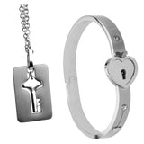Cuffed Locking Bracelet & Key Necklace