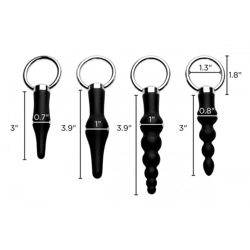 4 Piece Anal Rimmer Ringed Silicone Kit