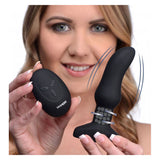 Slim M Curved Rimming Plug with Remote Control