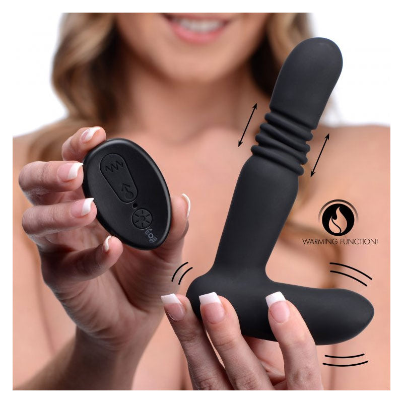 Silicone Thrusting Anal Plug with Remote Control