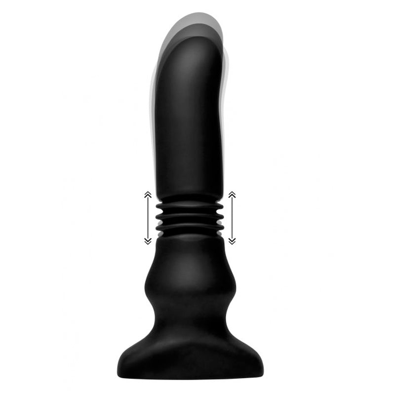 Silicone Vibrating & Thrusting Plug with Remote Control