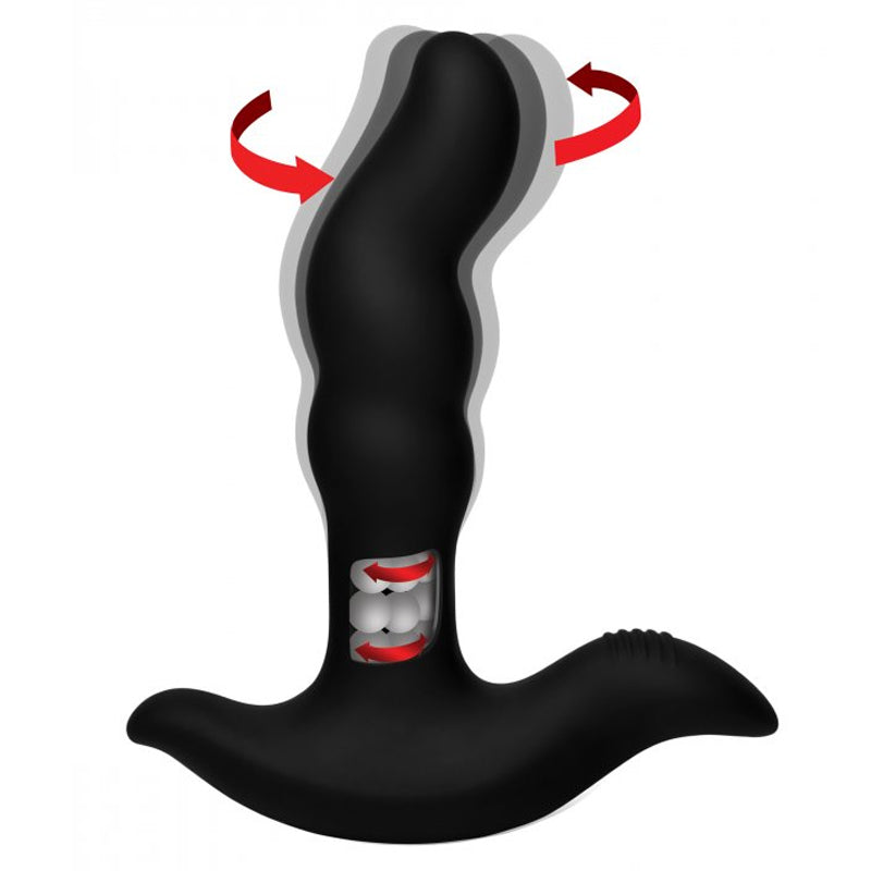Curved Rotating Prostate Plug with Remote