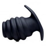 Silicone Ribbed Hollow Anal Plug - Medium