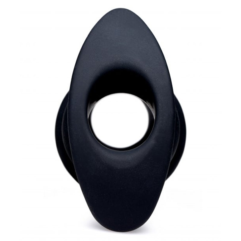 Silicone Ribbed Hollow Anal Plug - Medium