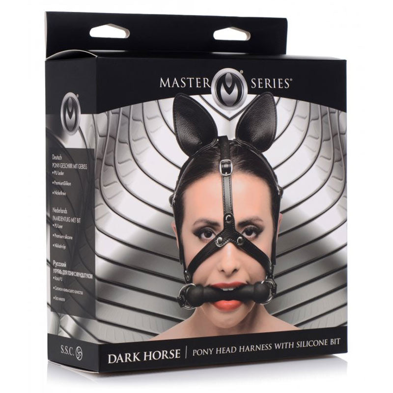 Dark Horse Pony Head with Silicone Bit
