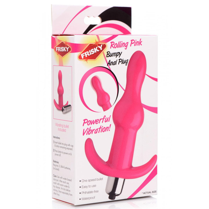 Rolling Pink Bumpy Anal Plug