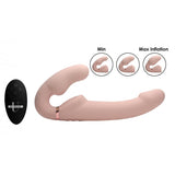 Remote Control Inflatable Vibrating Silicone Ergo Fit Strapless Strap-On