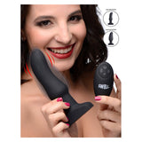 Worlds First Remote Control Inflatable 10X Vibrating Curved Silicone Anal Plug