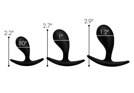 Dark Droplets 3 Piece Curved Anal Trainer Set