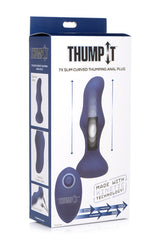 7X Slim Curved Thumping Silicone Anal Plug