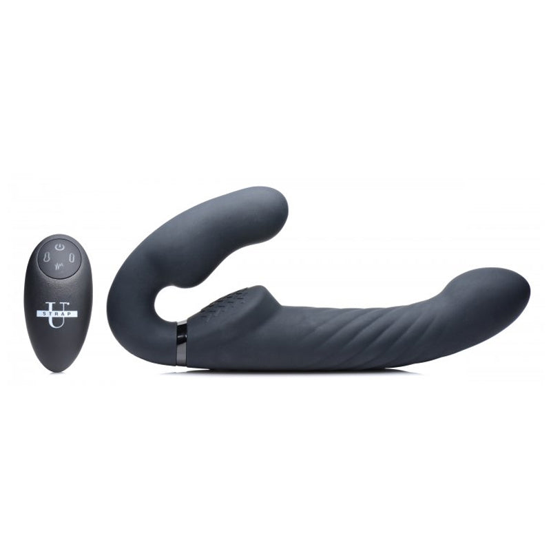 10X Swirl Ergo-Fit Inflatable & VibratingStrapless Strap-On