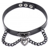 Gothic Heart Chain Choker