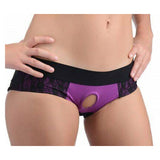 SU Lace Envy 3XL Crotchless Panty Harness - Purple