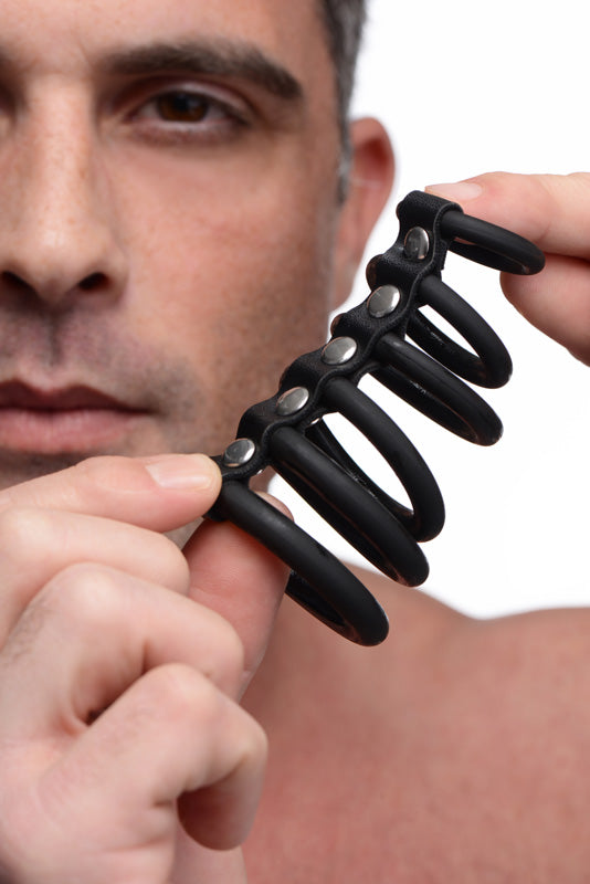 6 Ring Silicone Chastity Device