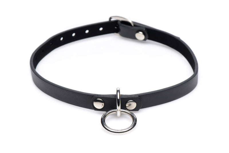 Collared Vixen Silver Ring Slim Choker