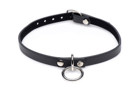 Collared Vixen Silver Ring Slim Choker