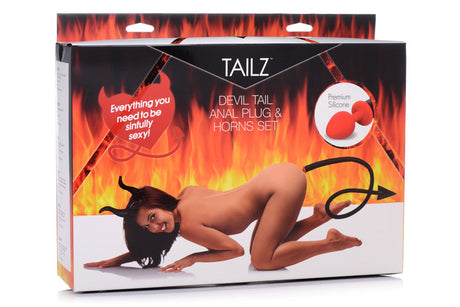 Devil Tail Anal Plug and Horns Set
