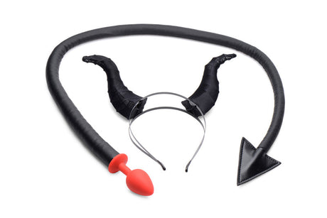 Devil Tail Anal Plug and Horns Set