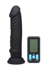 Vibrating & E-Stim Silicone Dildo With Remote