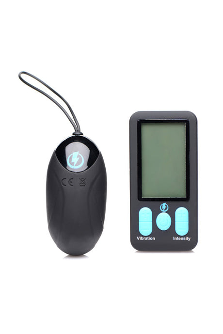 Vibrating & E-Stim Silicone Egg With Remote