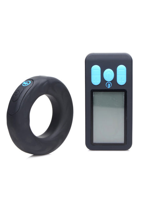 E-Stim Pro Silicone Vibrating Cock Ring with Remote Control
