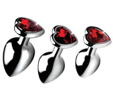 Red Heart Gem Anal Plug Set