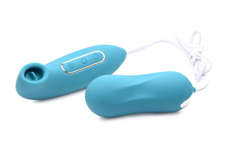 Entwined Thumping Egg & Licking Clit Stimulator