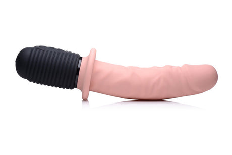10X Vibrating & Thrusting Silicone Dildo