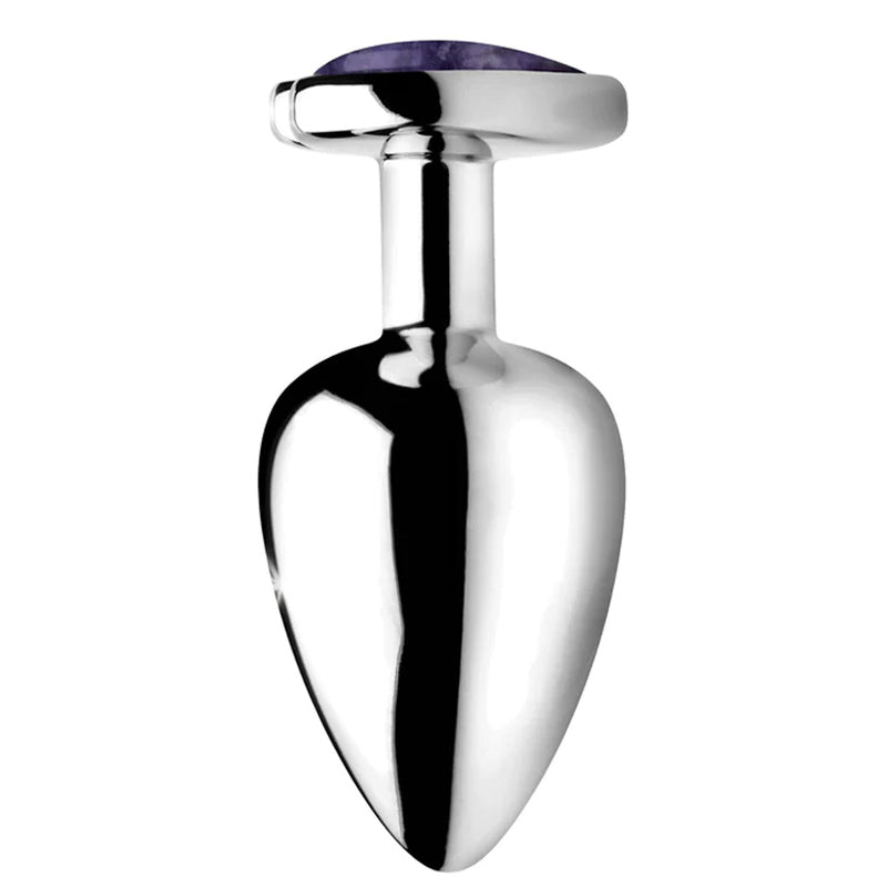 Gemstones Amethyst Heart Anal Plug