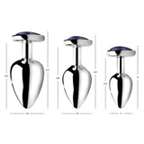 Gemstones Amethyst Heart Anal Plug
