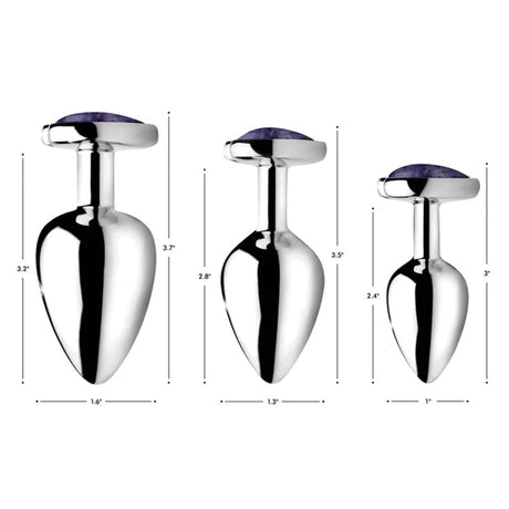 Gemstones Amethyst Heart Anal Plug